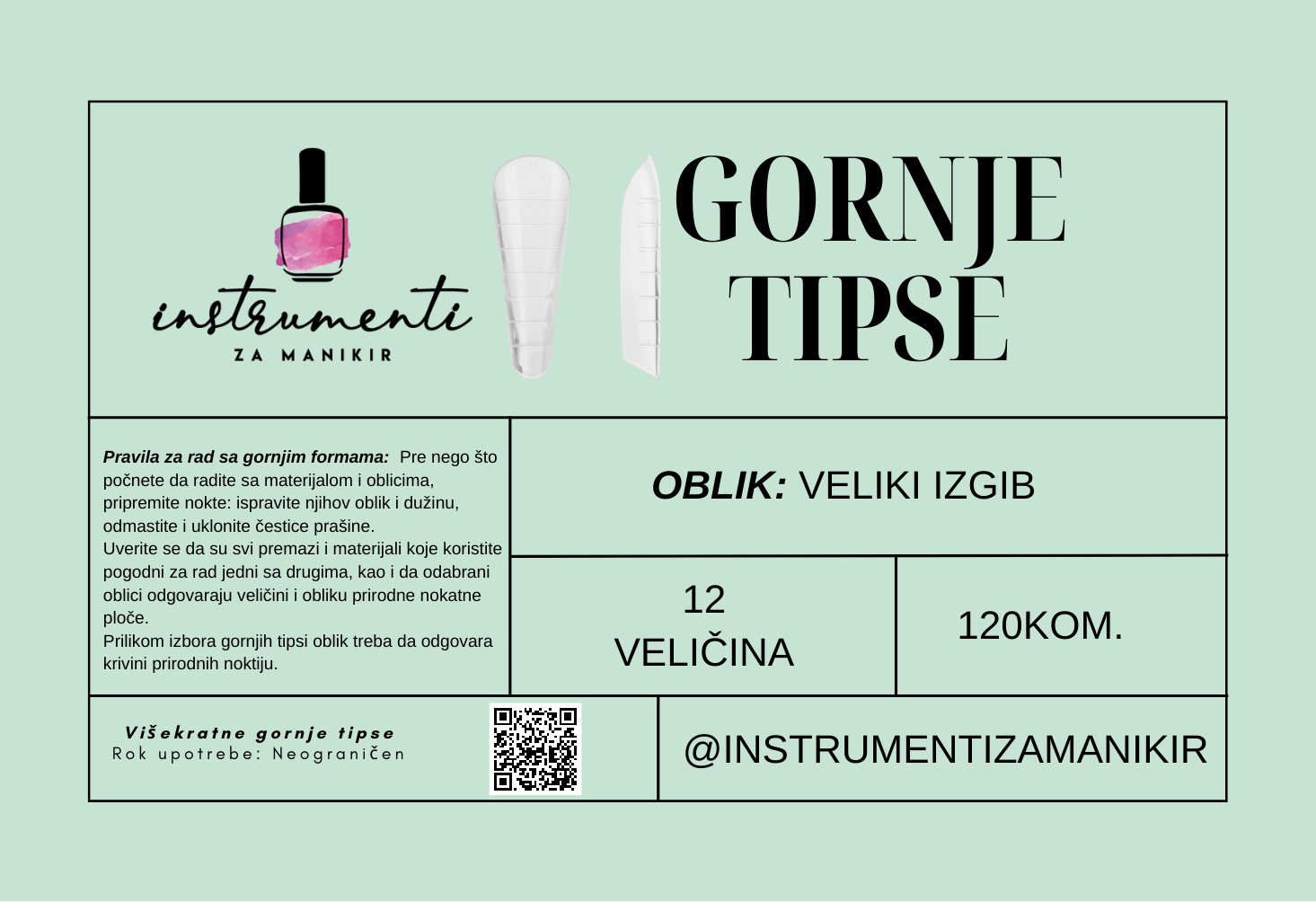 Oblik No.2 ( 120kom ) Veliki izgib - Brands of I.Z.M