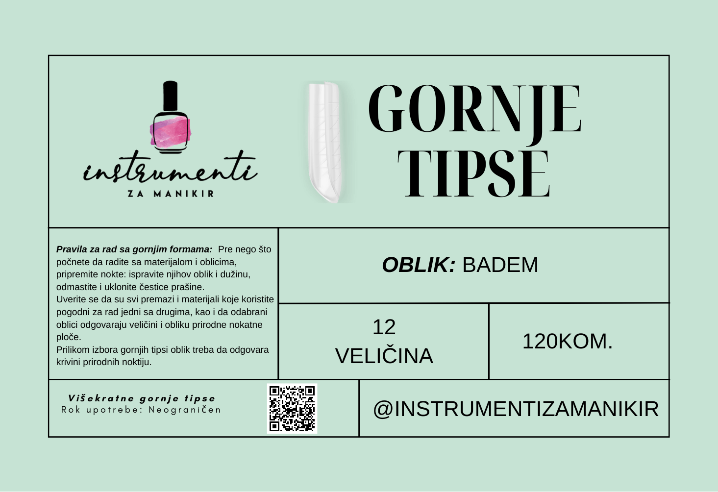 Oblik No.4 ( 120kom ) Badem - Brands of I.Z.M