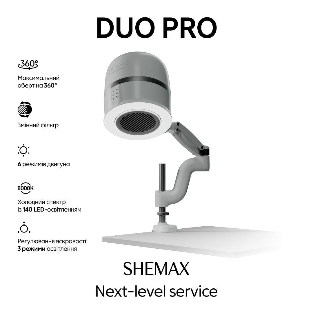 DUO PRO SHEMAX – Aspirator & LED lampa 2 - u - 1 - Brands of I.Z.M